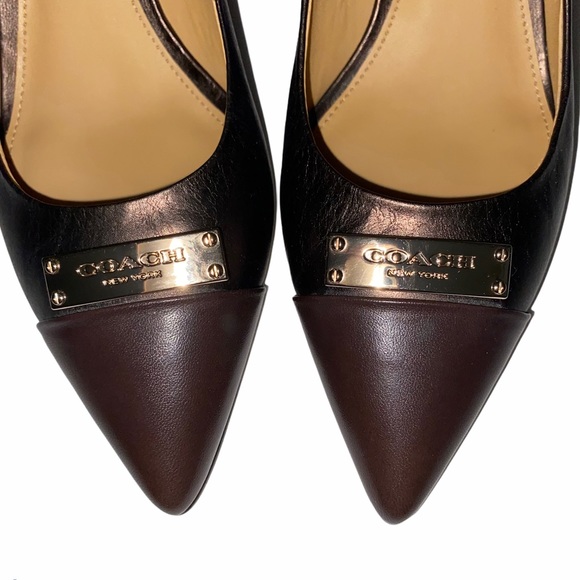 Coach Leather Zan Mat Calf Pump Shoes size 5B - Picture 8 of 13